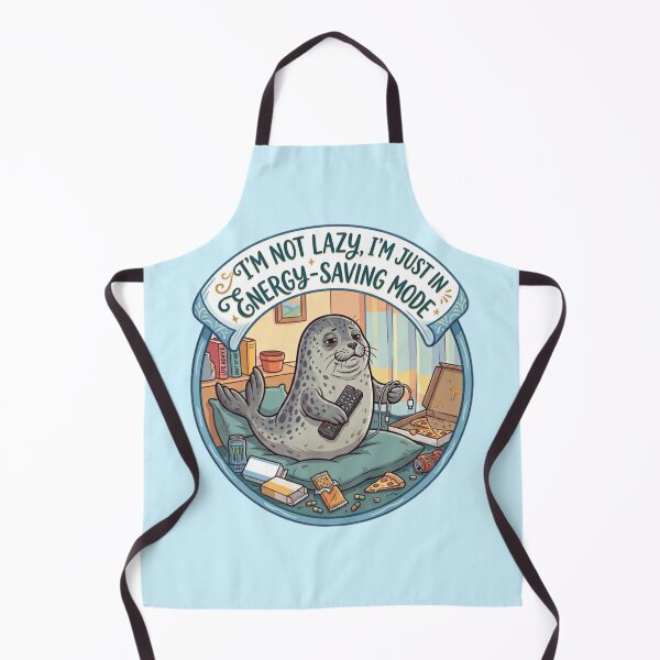 Item preview, Funny Neil the Seal Energy Saving Mode Meme - Cute Lazy Pet Art designed and sold by Fatomfatom.