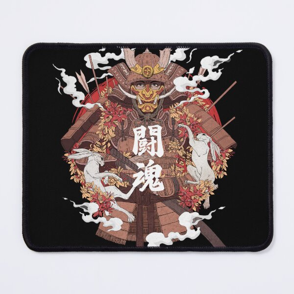Item preview, Japanese Samurai Armor with Moon Rabbits and Autumn Leaves designed and sold by Milovidova.