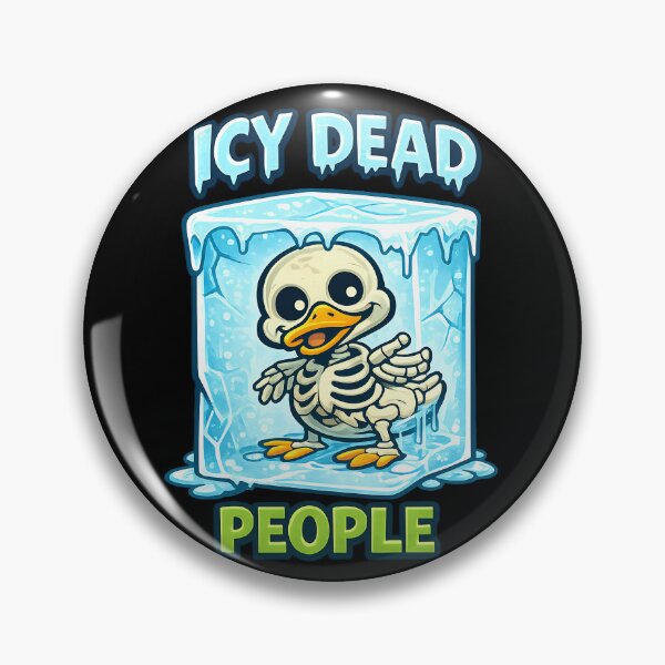 Item preview, Icy Dead People Skeleton Duck Funny Halloween Pun designed and sold by TeeTimeTreasure.