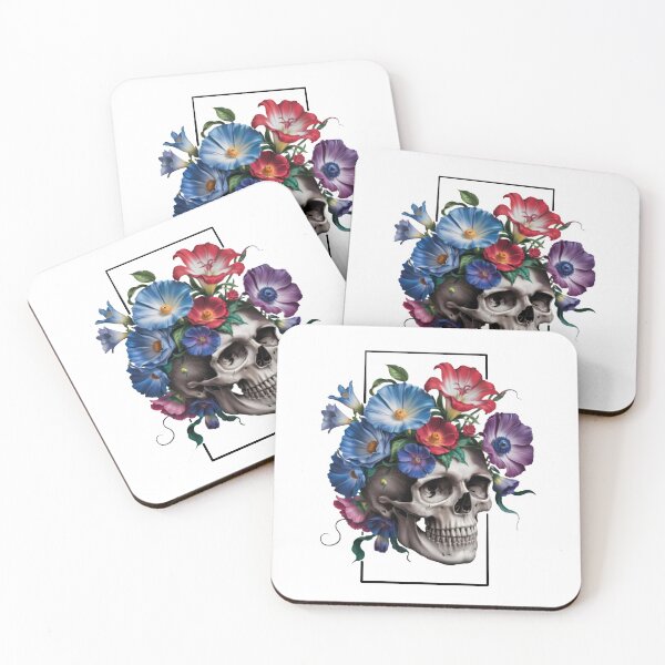 Item preview, Skull With Flowers designed and sold by Ufeniksa.
