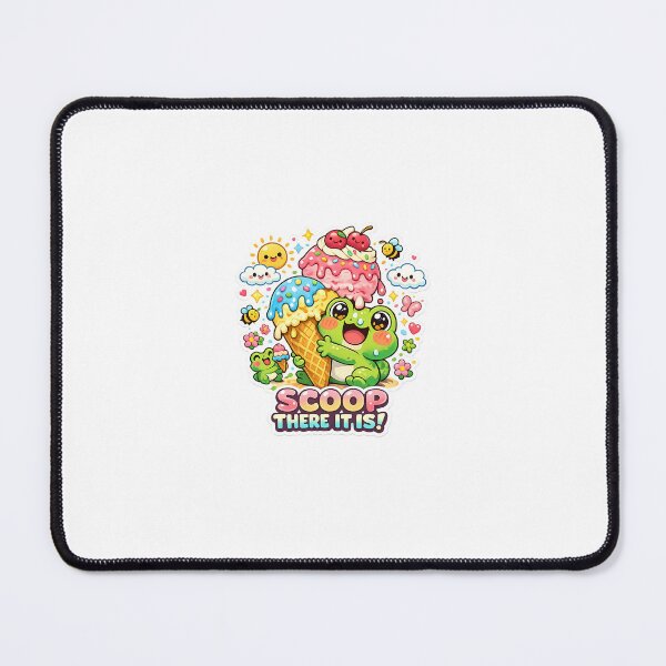 Item preview, Cute Frog Holding Big Ice Cream Cone Sticker designed and sold by Cozy404Lab.