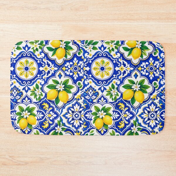 Item preview, Mediterranean Lemon Tile Pattern designed and sold by tamoora.