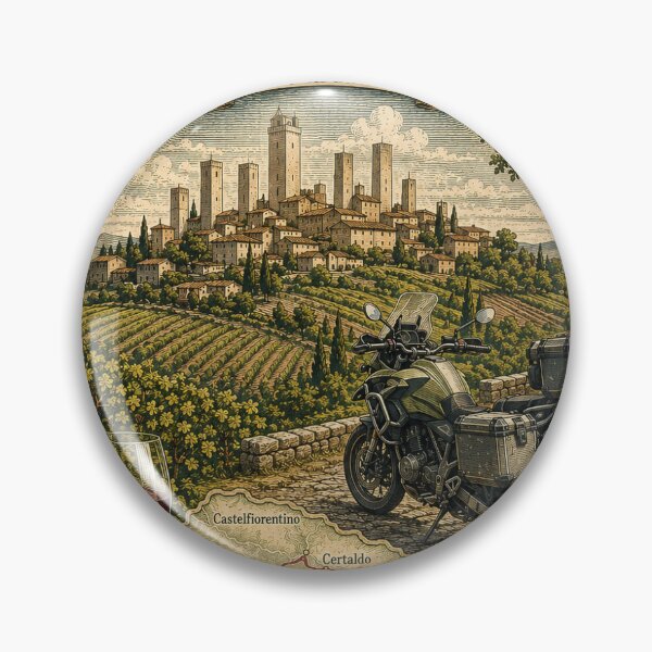 Item preview, San Gimignano Sticker designed and sold by Collect the Roads.