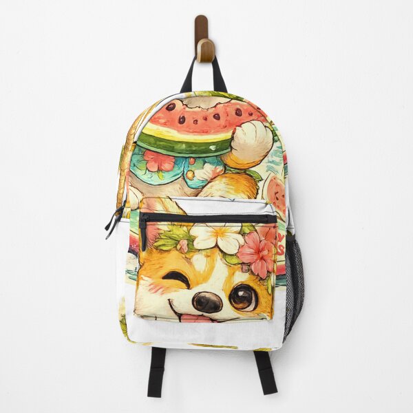 Item preview, Surfing Corgi with Watermelon - Kawaii Tropical Summer designed and sold by TinyLegs.
