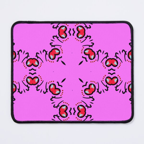 Item preview, Vibrant Pink Symmetrica Redl Heart Wreath Pattern designed and sold by Tinsleybluebell.