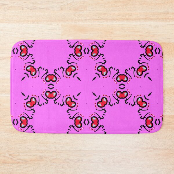 Item preview, Vibrant Pink Symmetrica Redl Heart Wreath Pattern designed and sold by Tinsleybluebell.