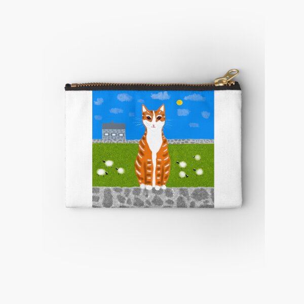 Item preview, Cat and Sheep in Sunny Field designed and sold by Elaine M Hayward .