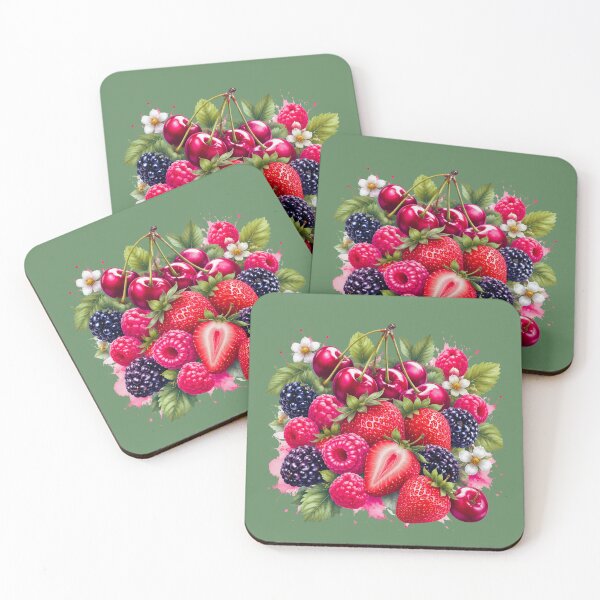 Item preview, Summer Berry Bouquet – Cherries, Strawberries, Raspberries & Blackberries designed and sold by Aimetoi.