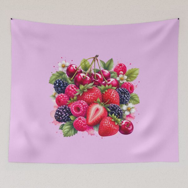 Item preview, Summer Berry Bouquet – Cherries, Strawberries, Raspberries & Blackberries designed and sold by Aimetoi.