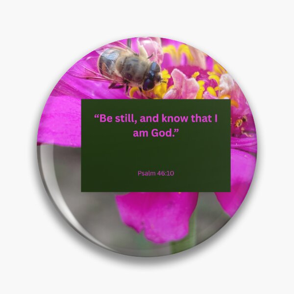 Item preview, Psalm 46 pink flower background  designed and sold by happytraveller1.