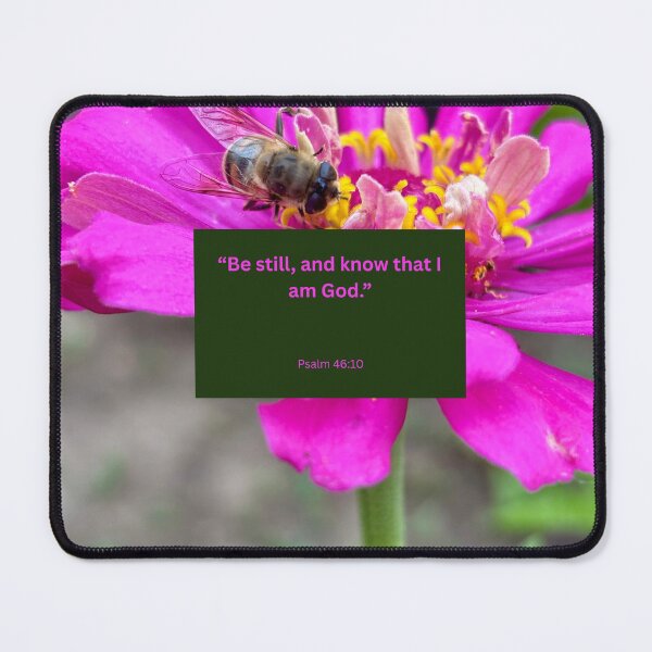 Item preview, Psalm 46 pink flower background designed and sold by happytraveller1.