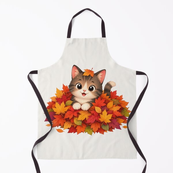 Item preview, Cute Cat Autumn Leaves Fall Kitten Season designed and sold by Seculinator.