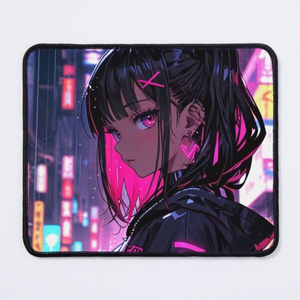 Item preview, Dark Neon Manga Girl Cyber City Illustration designed and sold by AnimDream .
