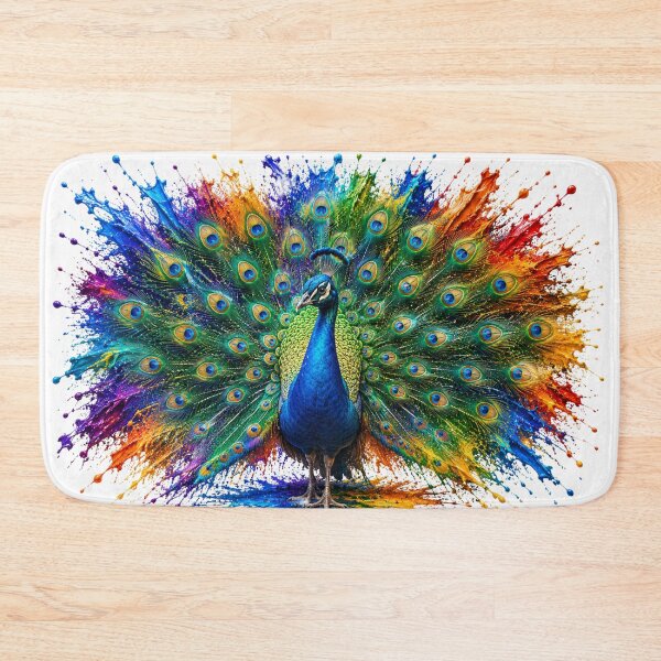 Item preview, Regal Peacock  | Splash Paint  | Wildlife Art | Majestic Peacock Colorful Bird | BOLDD Wildlife Collection designed and sold by Boldd.