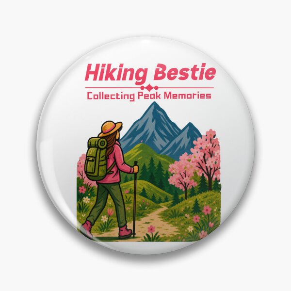 Item preview, Hiking Bestie, Collecting Peak Memories designed and sold by PrintSparkDesigns.