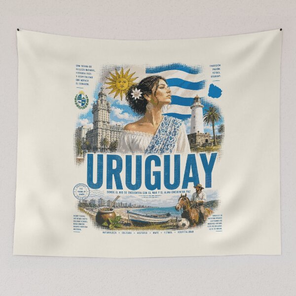 Item preview, Uruguay Vintage Design | Culture, Heritage & Coastal Beauty designed and sold by EdwinkOne.