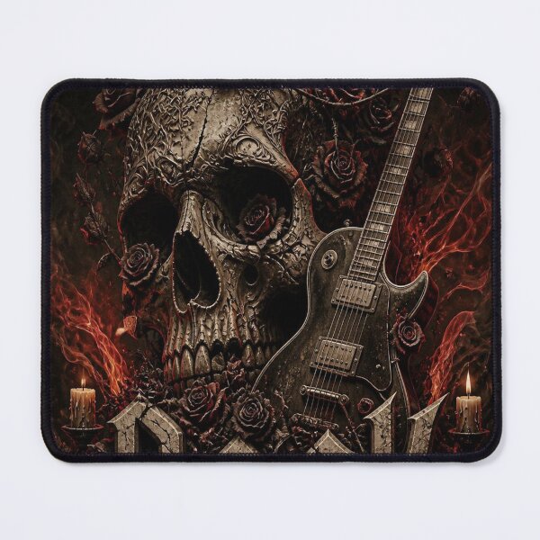 Item preview, Skull Roses Rock Guitar Gothic Fantasy designed and sold by SunnyDesign82.