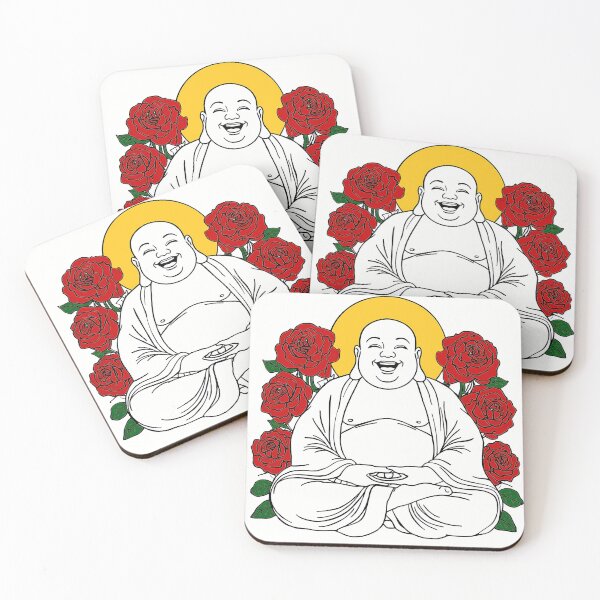 Item preview, Buda sonriente con rosas designed and sold by HeartyCurioCo.