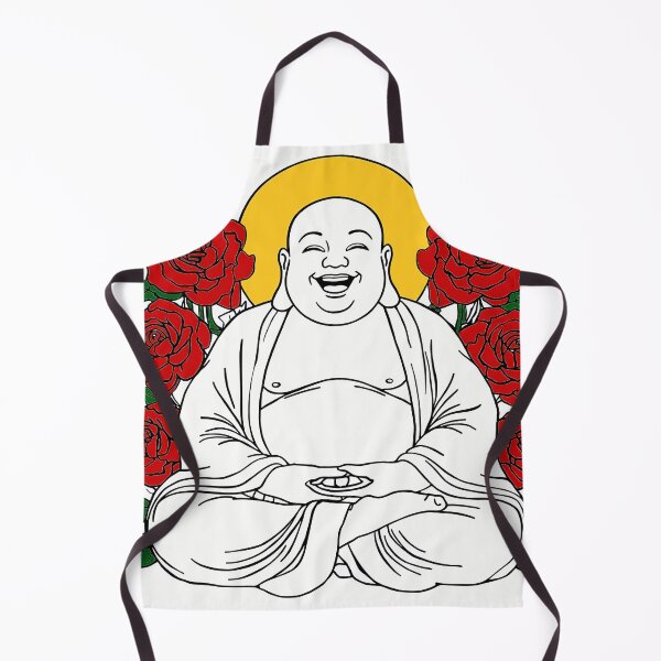 Item preview, Laughing Buddha with Roses designed and sold by HeartyCurioCo.