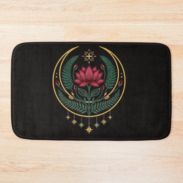 Item preview, Celestial Lotus Moon Gold Botanical Art designed and sold by Intelli-Punder.