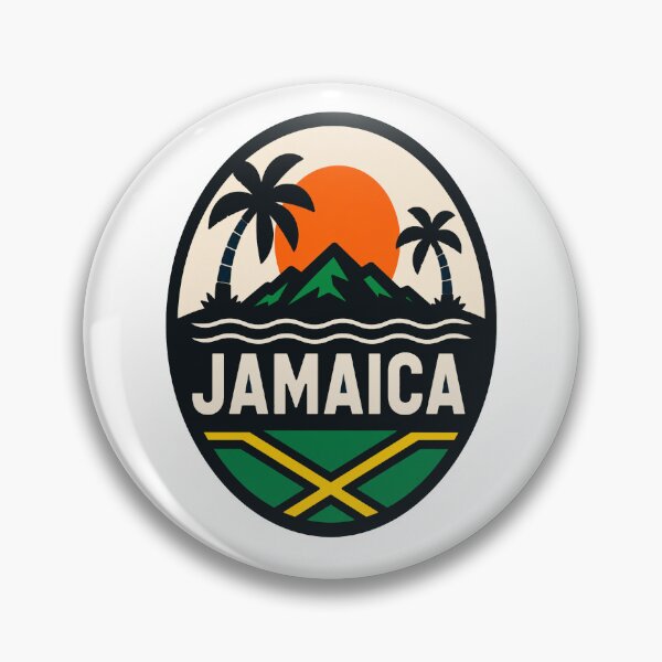 Item preview, Jamaica Retro Sunset Badge – Jamaica Travel Design designed and sold by Lyfeinsights.