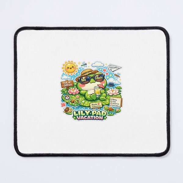 Item preview, Cute Frog Lily Pad Vacation Sticker designed and sold by Cozy404Lab.