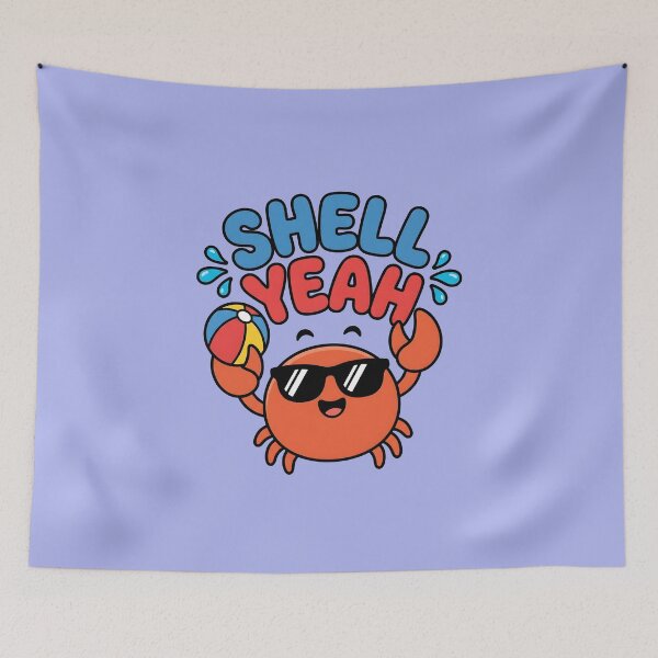Item preview, Shell Yeah – Cute Crab with Sunglasses Design designed and sold by Sea Gem.
