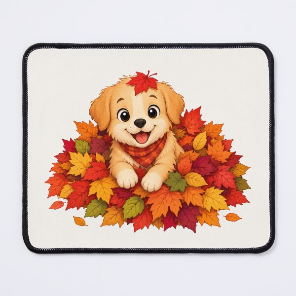 Item preview, Cute Puppy Autumn Leaves Fall Dog Season designed and sold by Seculinator.