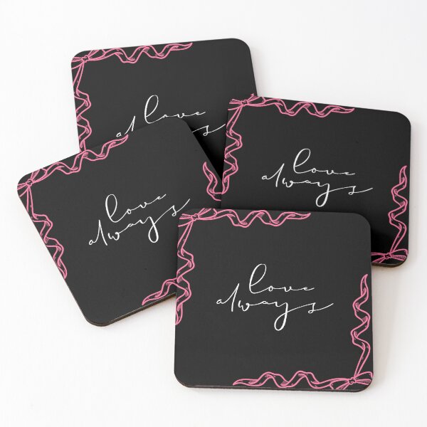 Item preview, Love Always Romantic Cursive Quote with Pink Ribbon Border Art designed and sold by ranivibes008.