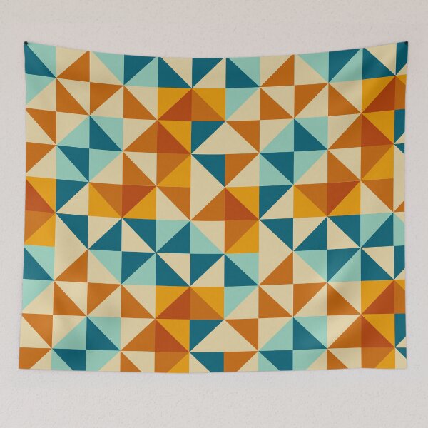 Item preview, Retro Mid Century Geometric Triangle Pattern designed and sold by Far Out Goods.