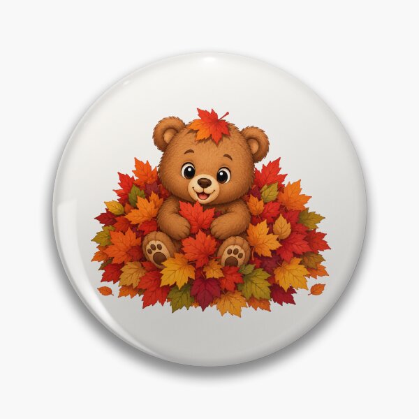 Item preview, Cute Teddy Bear Autumn Leaves Fall Season designed and sold by Seculinator.