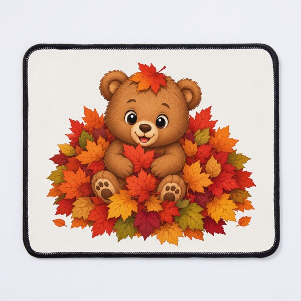 Item preview, Cute Teddy Bear Autumn Leaves Fall Season designed and sold by Seculinator.