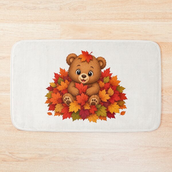 Artikelvorschau, Cute Teddy Bear Autumn Leaves Fall Season entworfen und verkauft von Seculinator.
