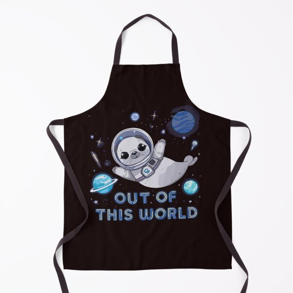 Item preview, Out of This World – Cute Astronaut Seal Floating in Space | Kawaii Galaxy T-Shirt Design designed and sold by Vvmd.