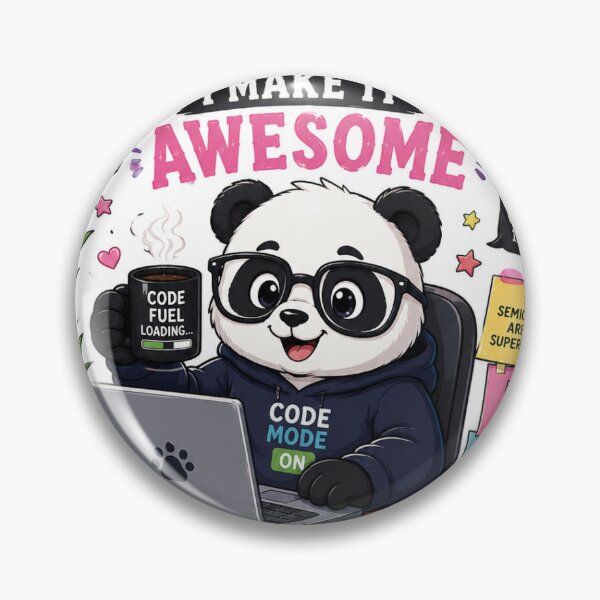 Item preview, I Don't Always Code But When I Do I Make It Awesome Panda Sticker | Funny Programmer Gift | Cute Coding Design designed and sold by CosmicCryptSdo.