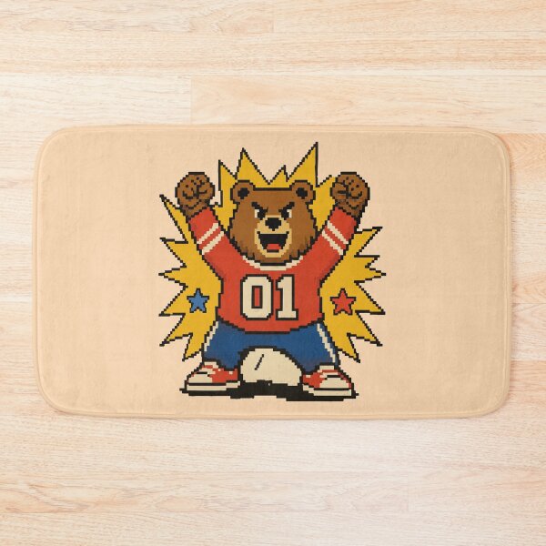 Item preview, Vintage Pixel Team Chaos Bear Logo T-Shirt | Sepia Wood-Tone Retro Sports Wordmark Design with Bear Mascot designed and sold by AbderraimArt.