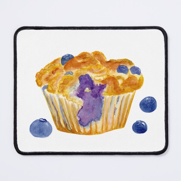 Item preview, Watercolor Blueberry Muffin designed and sold by daphsam.