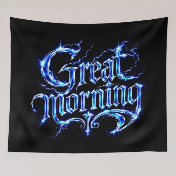 Item preview, Voltcrest Dawn Great Morning in Electric Chrome designed and sold by BlissBlvdShop.