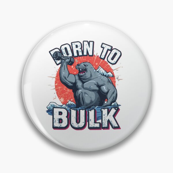 Item preview, Born to Bulk – Funny Muscular Seal Gym Workout T-Shirt | Strong Marine Animal Design designed and sold by Vvmd.