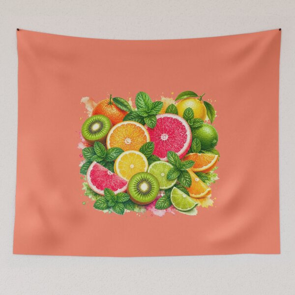 Item preview, Fresh Citrus Garden – Kiwi, Lemon, Lime, Orange & Grapefruit designed and sold by Aimetoi.
