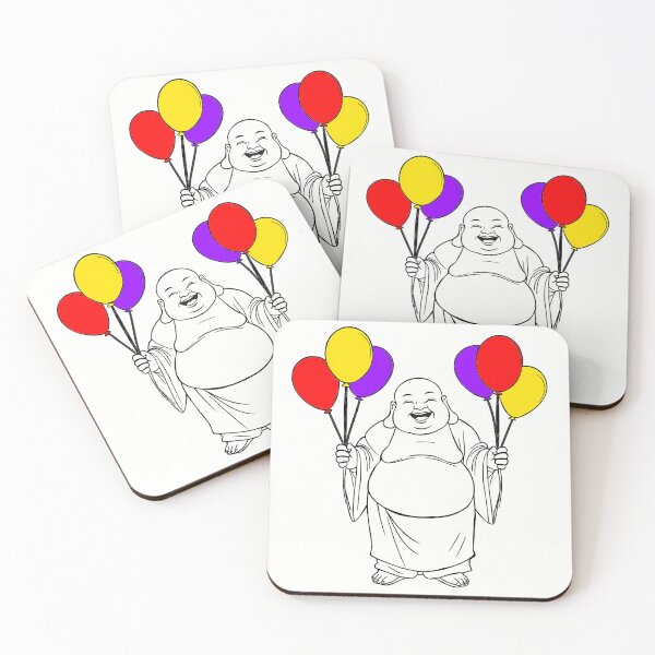 Item preview, Laughing Buddha with Balloons designed and sold by HeartyCurioCo.