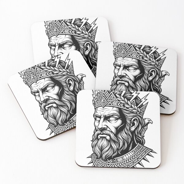 Item preview, Zeus Head Stylized Line Art designed and sold by EmpireAnthem.
