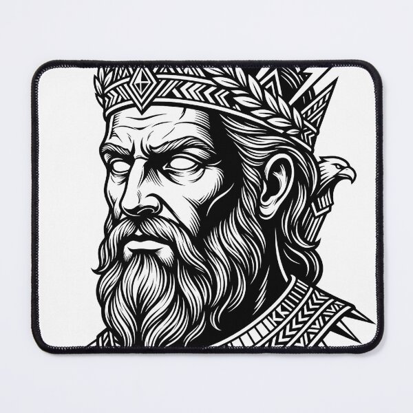 Item preview, Zeus Head Stylized Line Art designed and sold by EmpireAnthem.