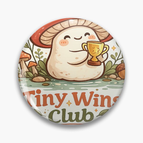 Item preview, Tiny Wins Club | Cute Woodland Mushroom Trophy Sticker designed and sold by FAZ-DESIGNS.