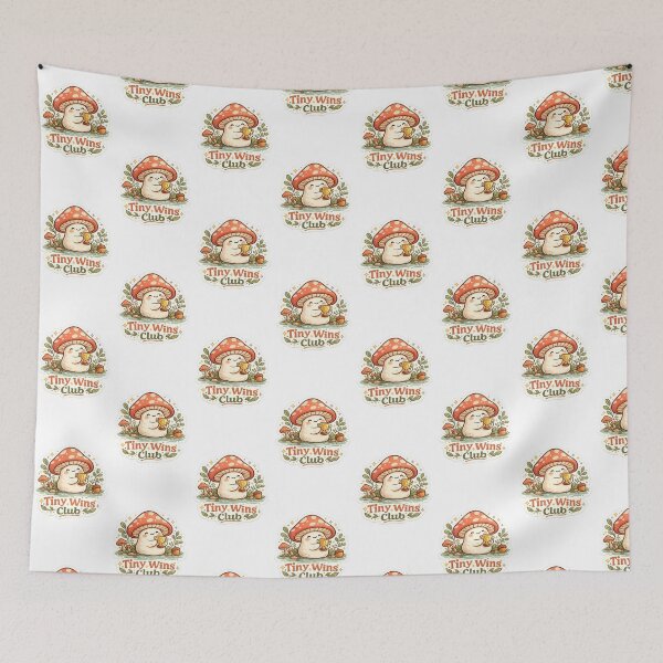 Item preview, Tiny Wins Club | Cute Woodland Mushroom Trophy Sticker designed and sold by FAZ-DESIGNS.