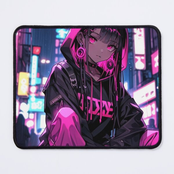 Item preview, Cyber Fashion Anime Girl Rainy Neon Streets designed and sold by AnimDream .