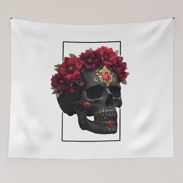 Item preview, Skull With Flowers designed and sold by Ufeniksa.