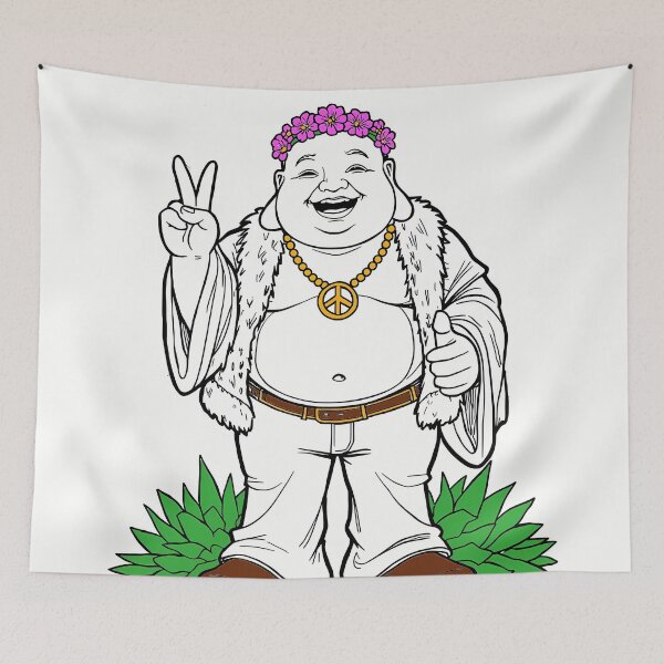 Item preview, Laughing Buddha Hippie designed and sold by HeartyCurioCo.