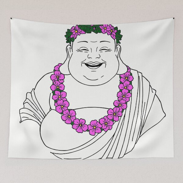 Item preview, Laughing Buddha with Lei designed and sold by HeartyCurioCo.