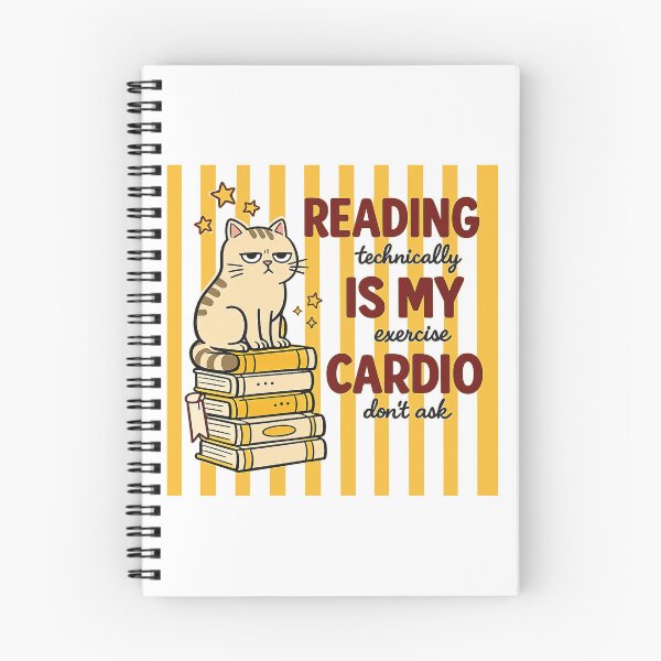 Item preview, Reading Is My Cardio Grumpy Cat Shirt | Funny Book Lover Tee | Cute Reader Gift | Librarian Teacher Back to School Design designed and sold by MAPDDesigns.